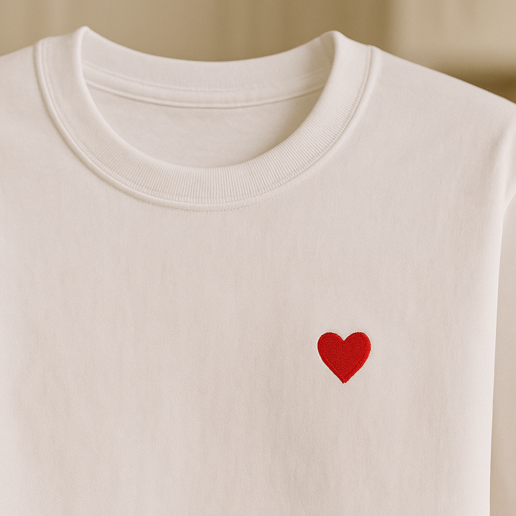 T-Shirt blanc brodé unisex